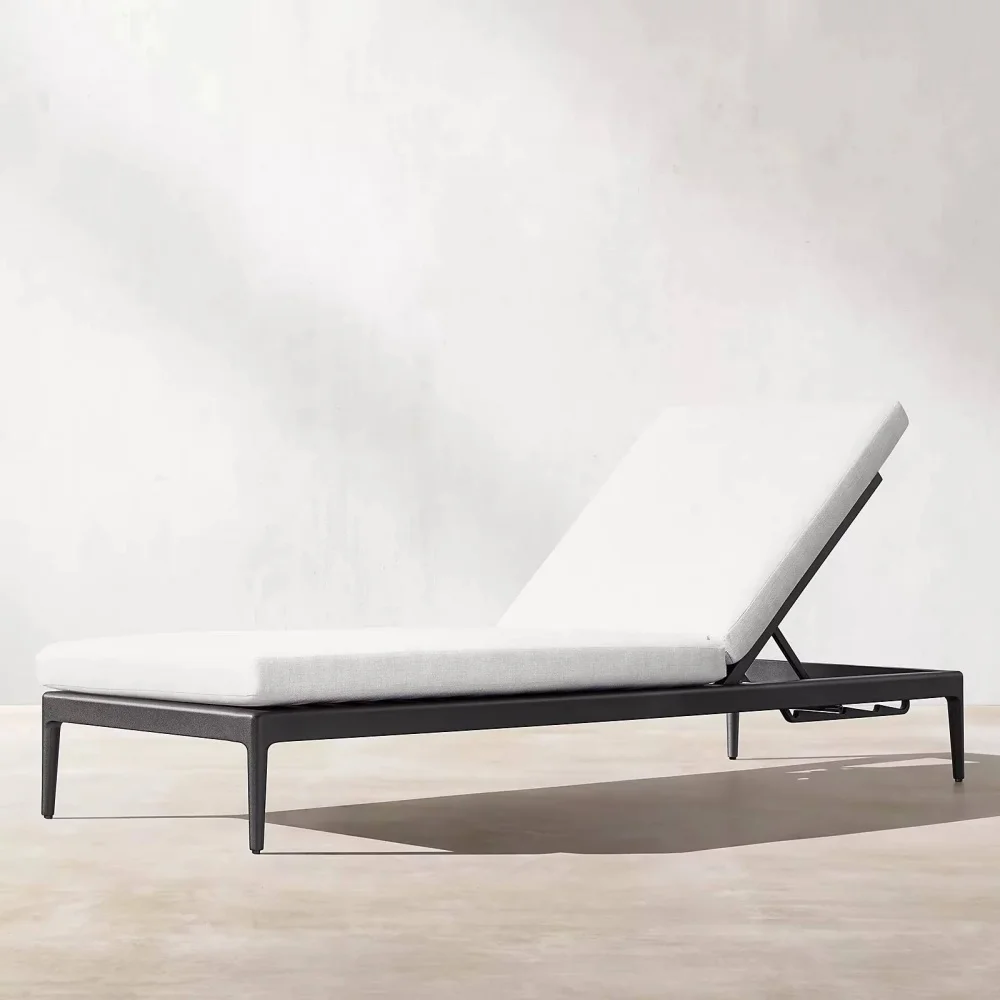 Modern Luxury Aluminum Outdoor Sun Lounger Outdoor Furniture Lounge Chair Beach Daybed Hotel Pool Resort Design Garden Sunbed