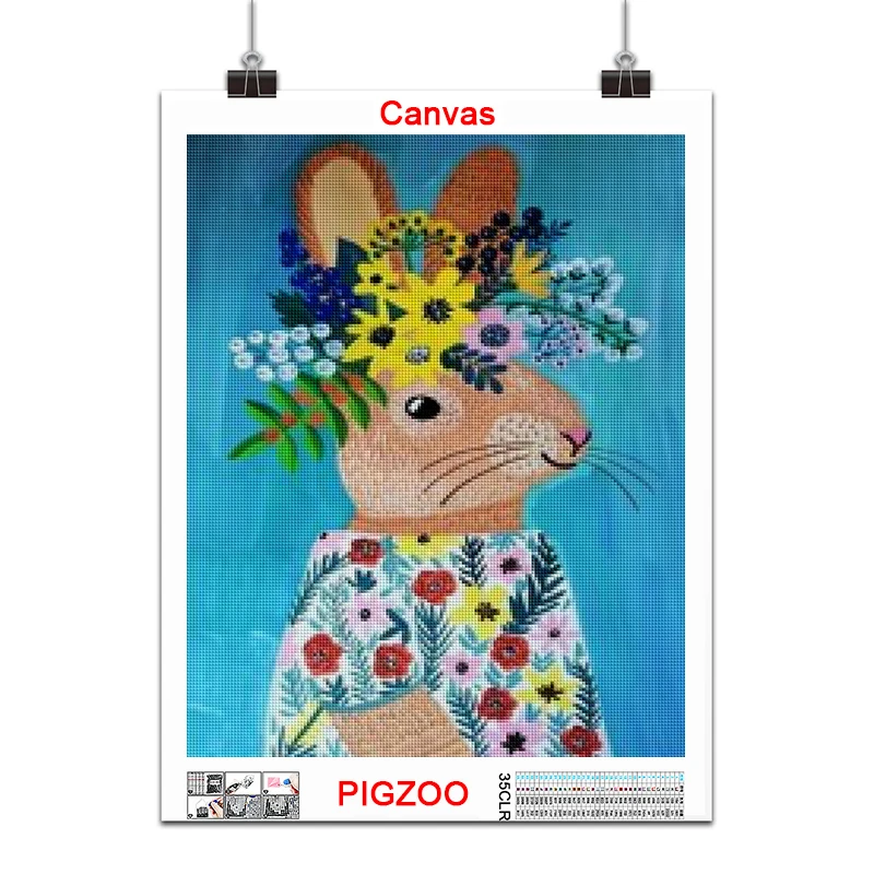 5D pittura diamante fai da te fiore animale unicorno giraffa Koala cane decorazione della casa pieno quadrato e rotondo mosaico ricamo punto croce