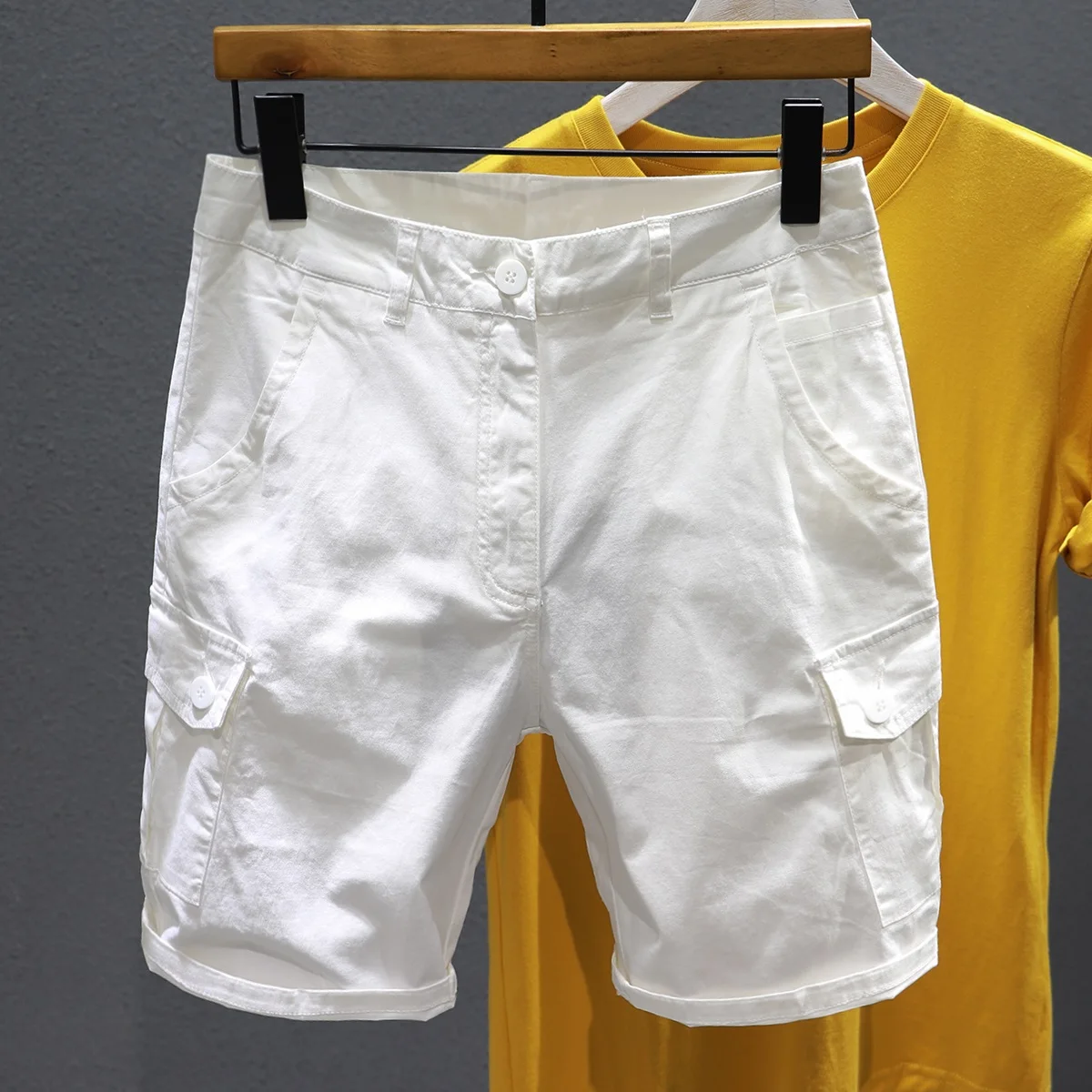 

Летние винтажные мужские джинсовые шорты-бриджи прямого кроя из хлопка для работы и отдыха, дарящие ощущение прохлады