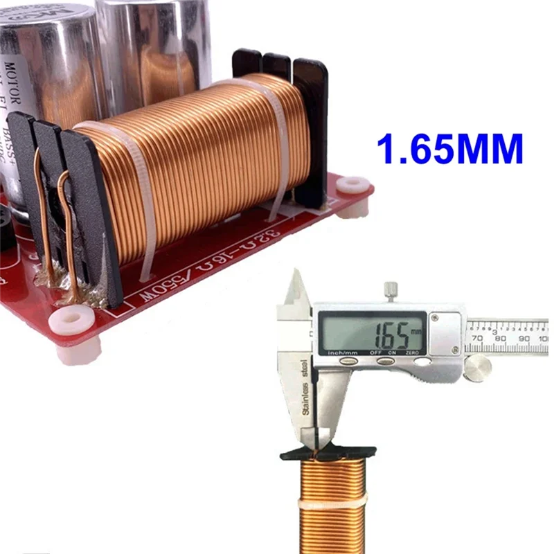 

1 PCS 550W Heavy Bass Speaker Frequency Divider 43Hz/45Hz Subwoofer Crossover Filter Red PCB Hifi DIY Car Audio Crossover Filter