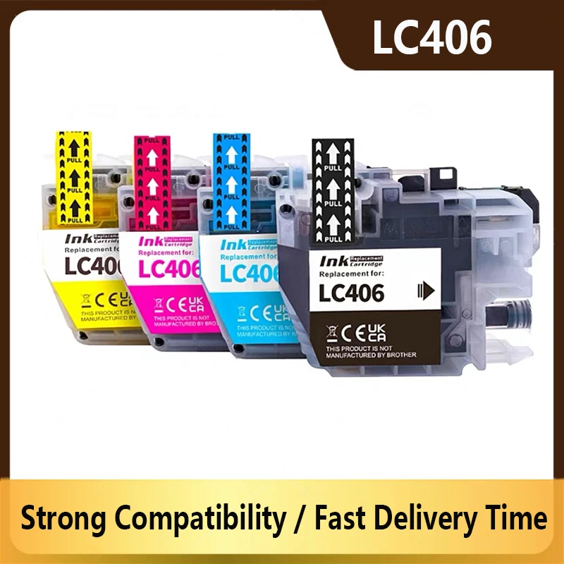 

LC406 LC-406 Compatible Ink cartridge for Brother MFC-J4335DW J4345DW J4535DW J5855DW J5955DW J6555DW J6955DW