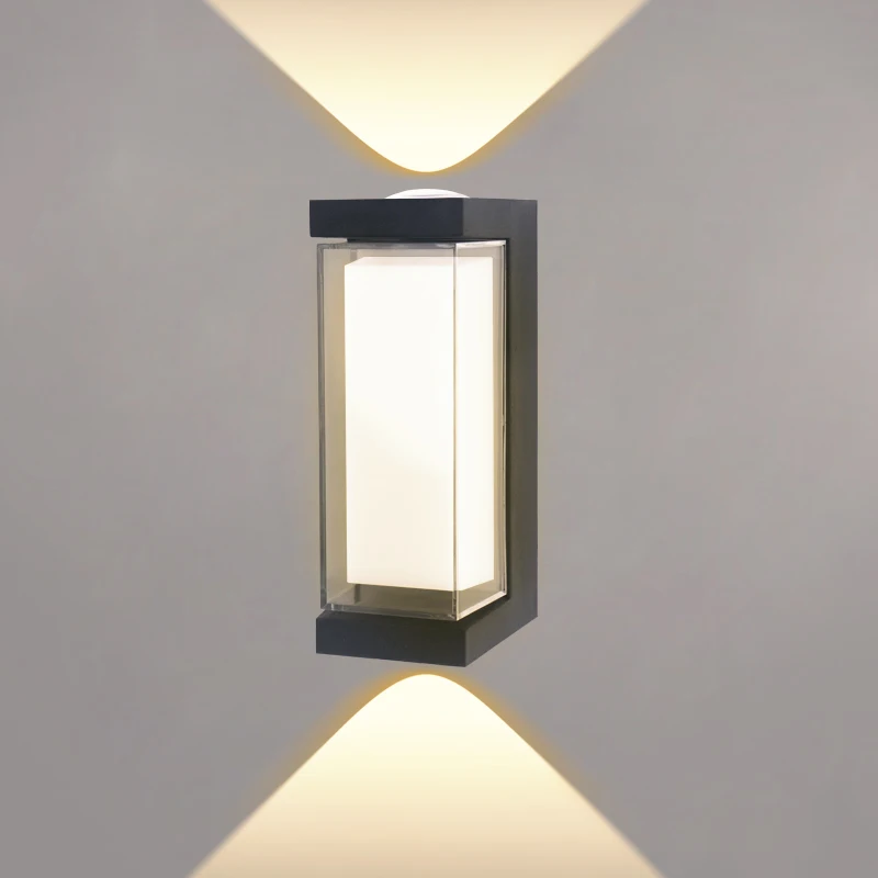 EnwYe LED-Wandleuchte für den Außenbereich, wasserdicht, oberflächenmontiert, LED-Wandleuchte nach oben und unten, Veranda, Garten, AC85–265 V 5