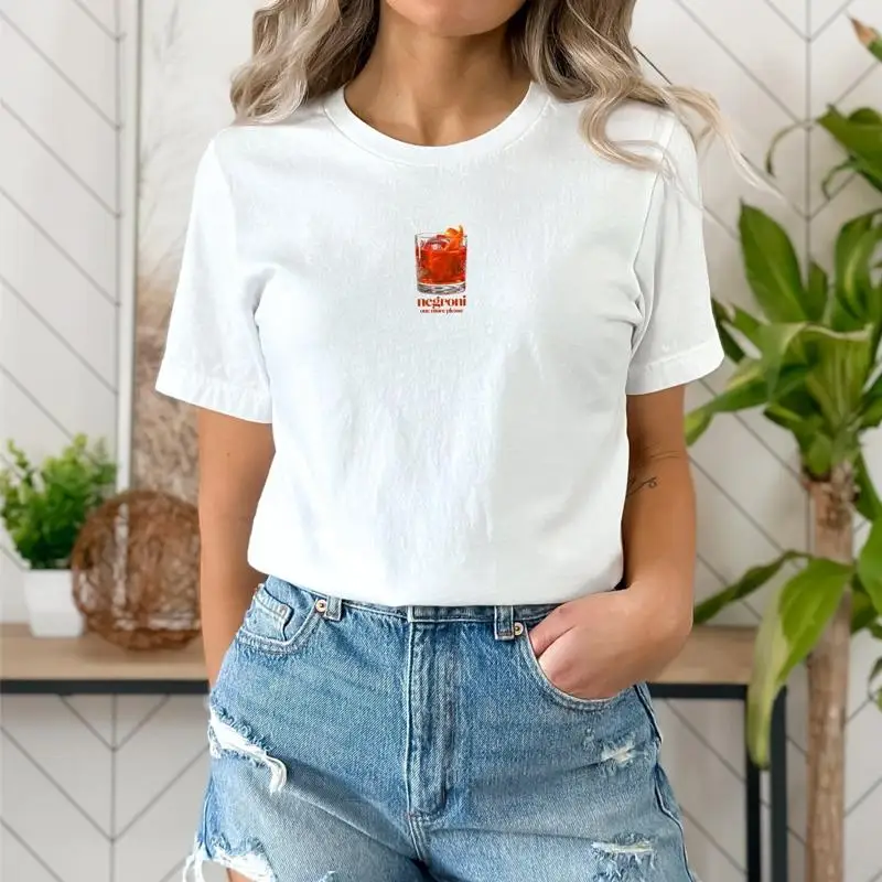 Negroni T shirt One More Please Casual Wear Perfect for Cocktail