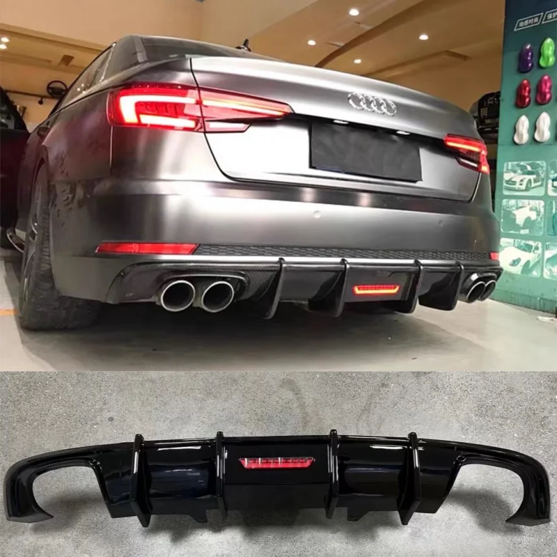 

Rear Bumper Lip Diffuser Spoiler/LED Brake Light A4 B9 Standard S-Line S4 5-Door Avant 2017-2019 Sport Body Kit