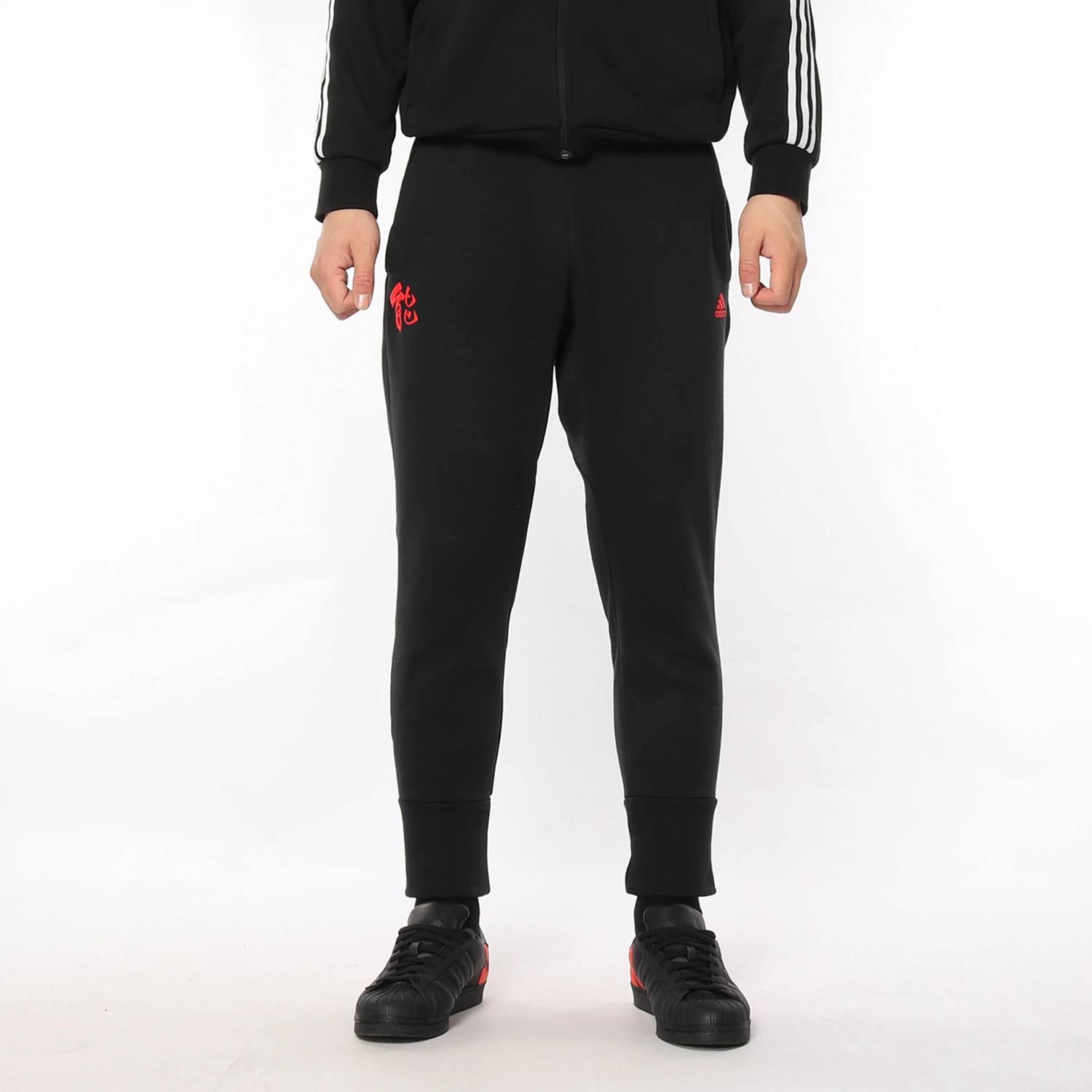 Adidas genuine men's warm and plush small foot training sports pants DP5746