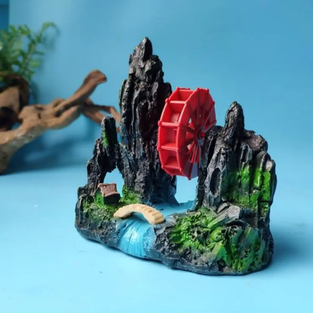 Fish Tank Ornament Resin Decoration Artificial Rockery Bridge Landscape Aquarium Shelter Cave For Pet Fish Shrimp Habitat