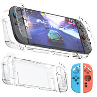 EasySMX Clear Protective Case for Switch 2,Split Hardshell PC Protective Cover for Switch 2 Console Accessories
