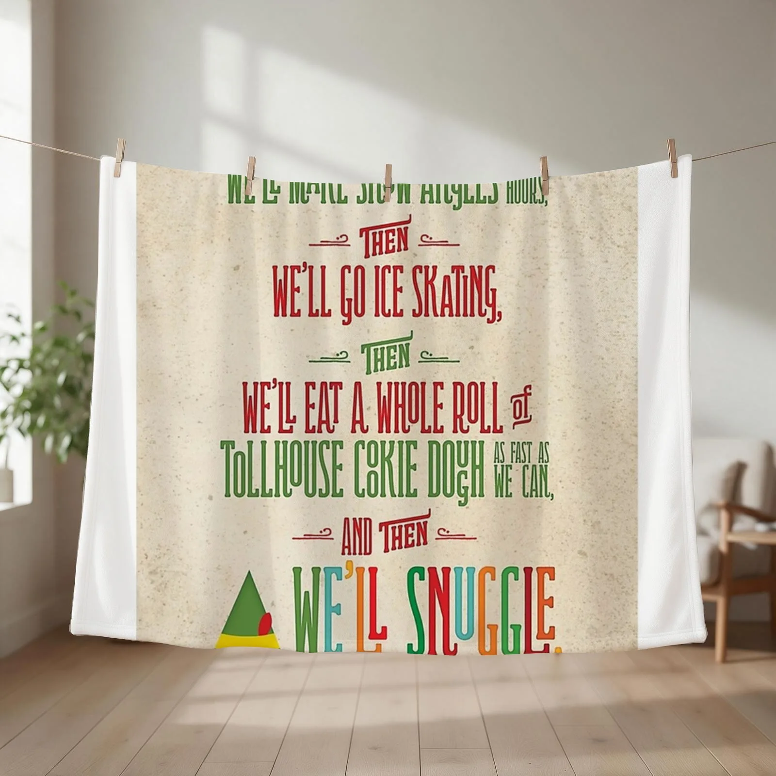 Buddy the Elf And then. Throw Blanket couch cozy soft plush fuzzy picnic outdoor blanket