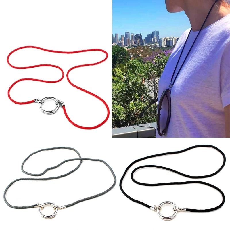 Eyeglass Necklace Loop Strap Holder Reading Glasses Holder Anti-lost Cord Necklace Sunglasses Holder Ring Chain Lanyard Y08E