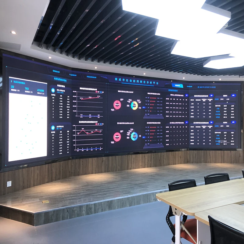 ショッピングモール向けHDフルカラー屋内固定設置ビデオウォールパネルLEDスクリーンモジュール