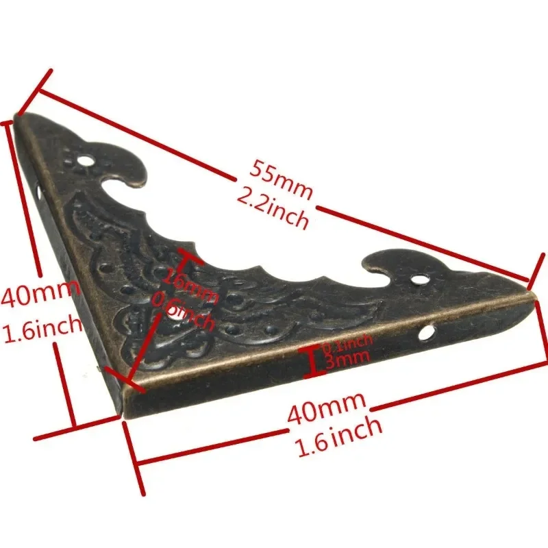 30pcs Practical Metal Bronze Book Scrapbooking Album Menu Folder Corner Protectors  for Photo  DIY
