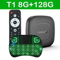 T1 Android 16 TV Box Smart Home Dual Wifi 2.4G&5G 8K Video 6K Ram 4GB 8GB Rom 64GB 128GB Media player Fast Ai Box Google Voice
