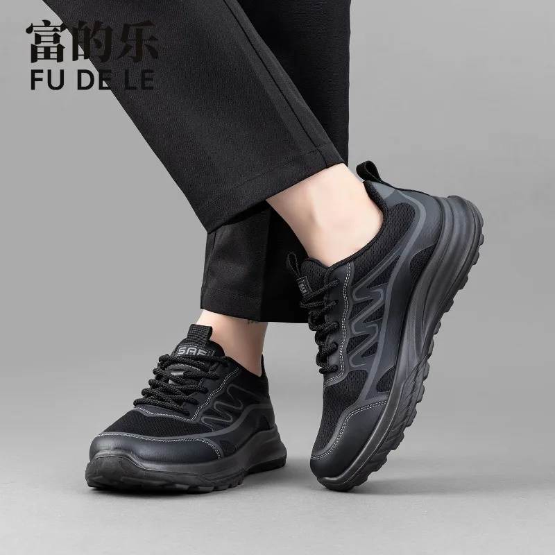 Men's Shoes New Spring and Autumn Mesh Platform Sports Dad Sneakers Casual Fashion Running Lace-up