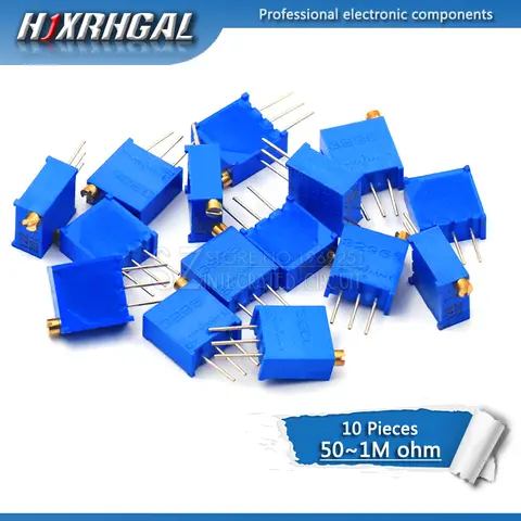 10 pcs 3296W Trimmer Potentiometers HJXRHGAL
