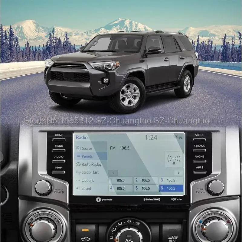 Tempered Glass Screen Protector Film For Toyota 4Runner 2020 2021 2022 2023 8 Inch Navigation Touch  Auto Interior Accessories