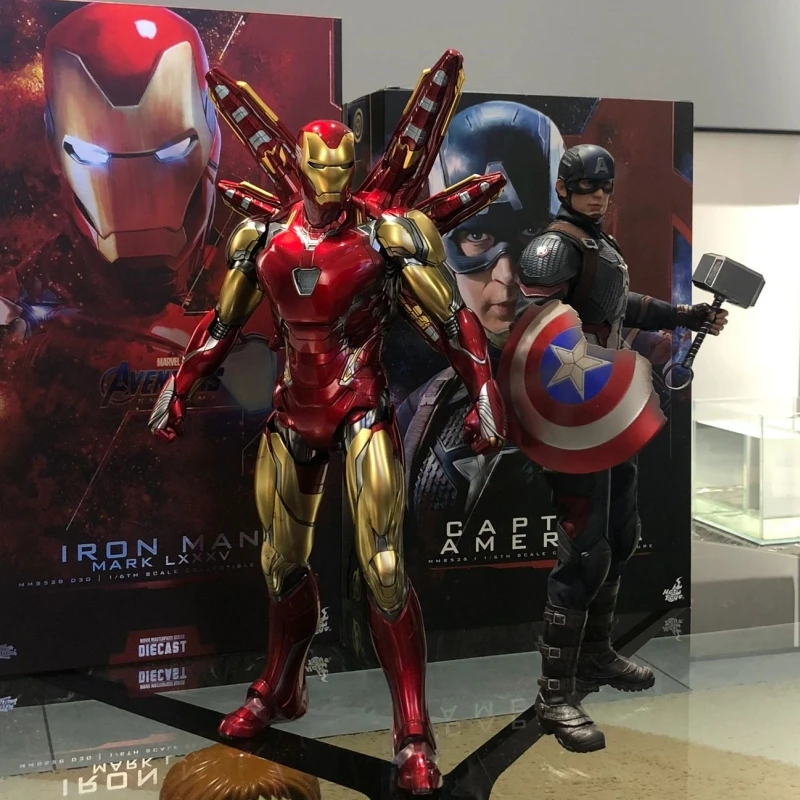 Original Hot Toys Marvel Avengers Alloy Iron Man Mk85 1/6 Anime Action Figure Collection Model Toys New Head Engraving Toys