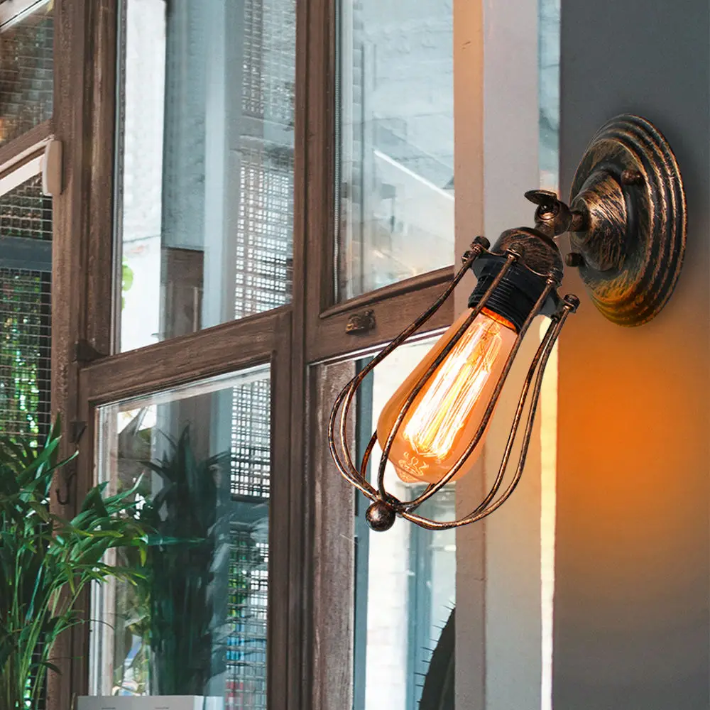 Vintage Industrial Wall Light Shade Modern Lamp Retro Loft Wall Sconce Cafe Bar Indoor Lighting Home Decor lampade da parete image 6