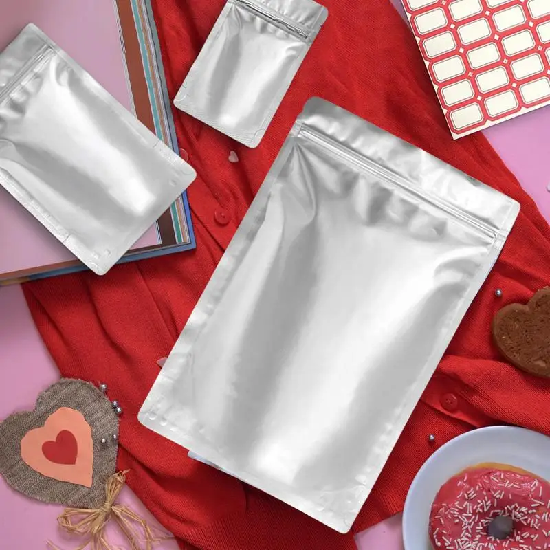 Thicken Mylar Bags Set 100 Mylar Bags For Food Storage Dry Aging Bags For Meat Long Term Food Storage Aluminum Foil Bags