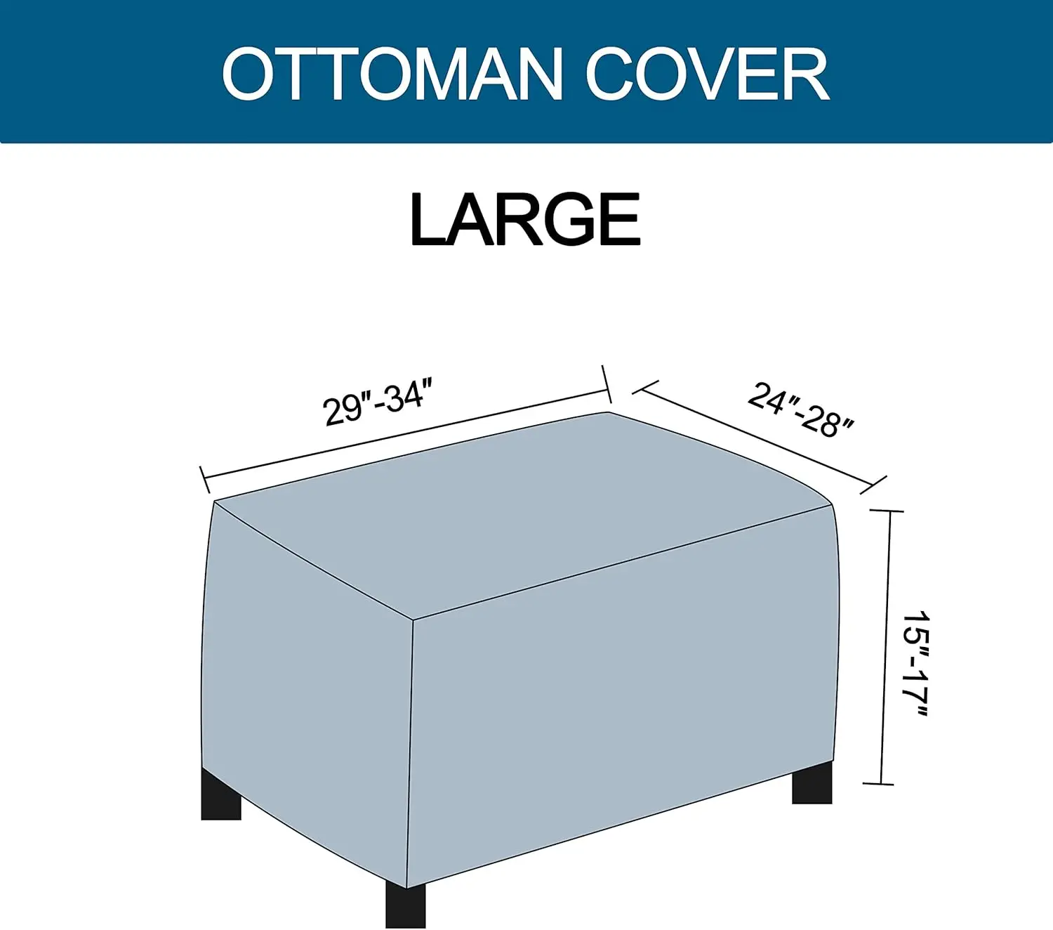 Stretch Ottomane Slipcover-Samt Rec Hocker Abdeckung weichen Möbels chutz mit elastischem Boden