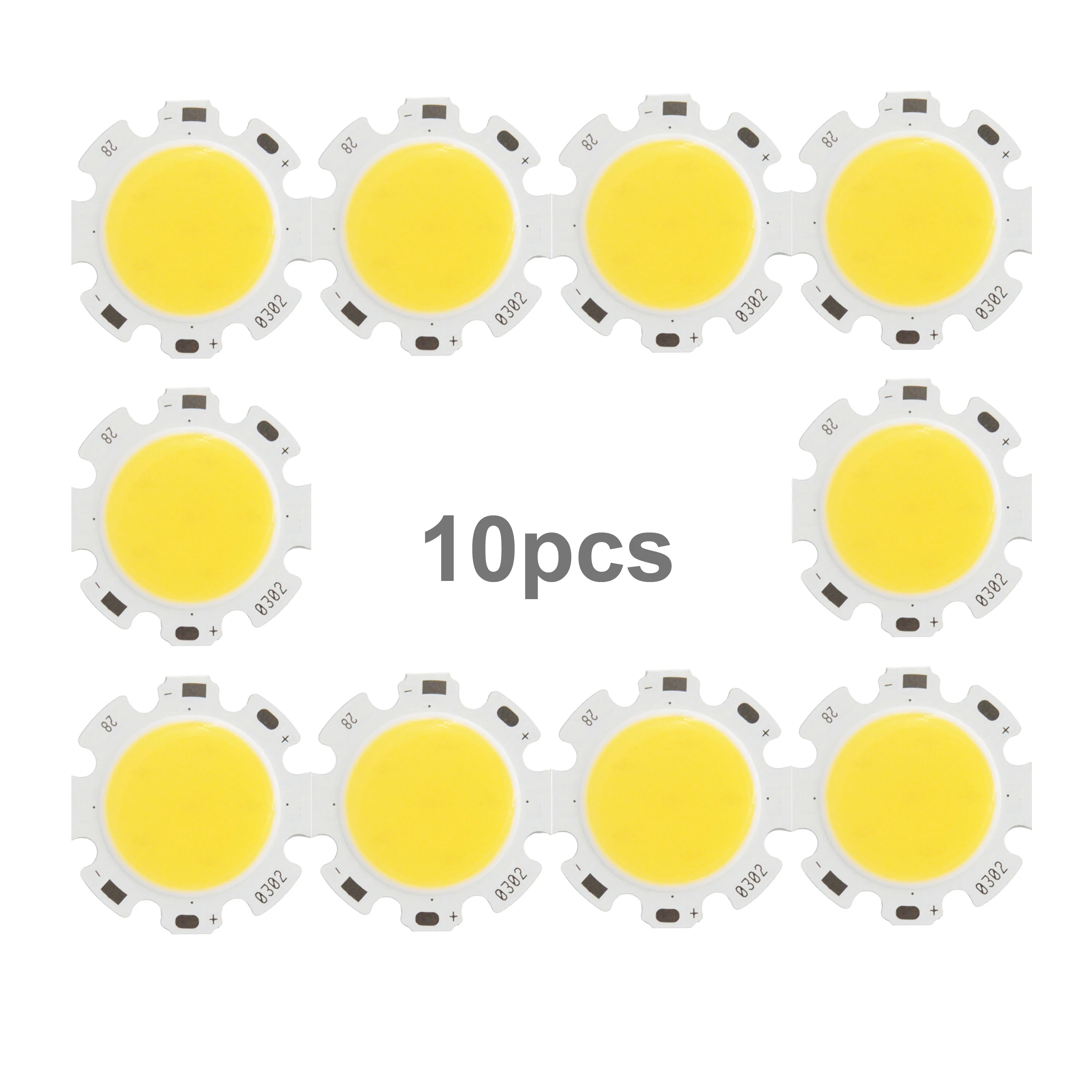 10PCS Packing 28MM 3W/5W/7W/10W/12W/LED Round Chip On Board COB Light Source Warm Nature Cold White for Spotlight Downlight 2820