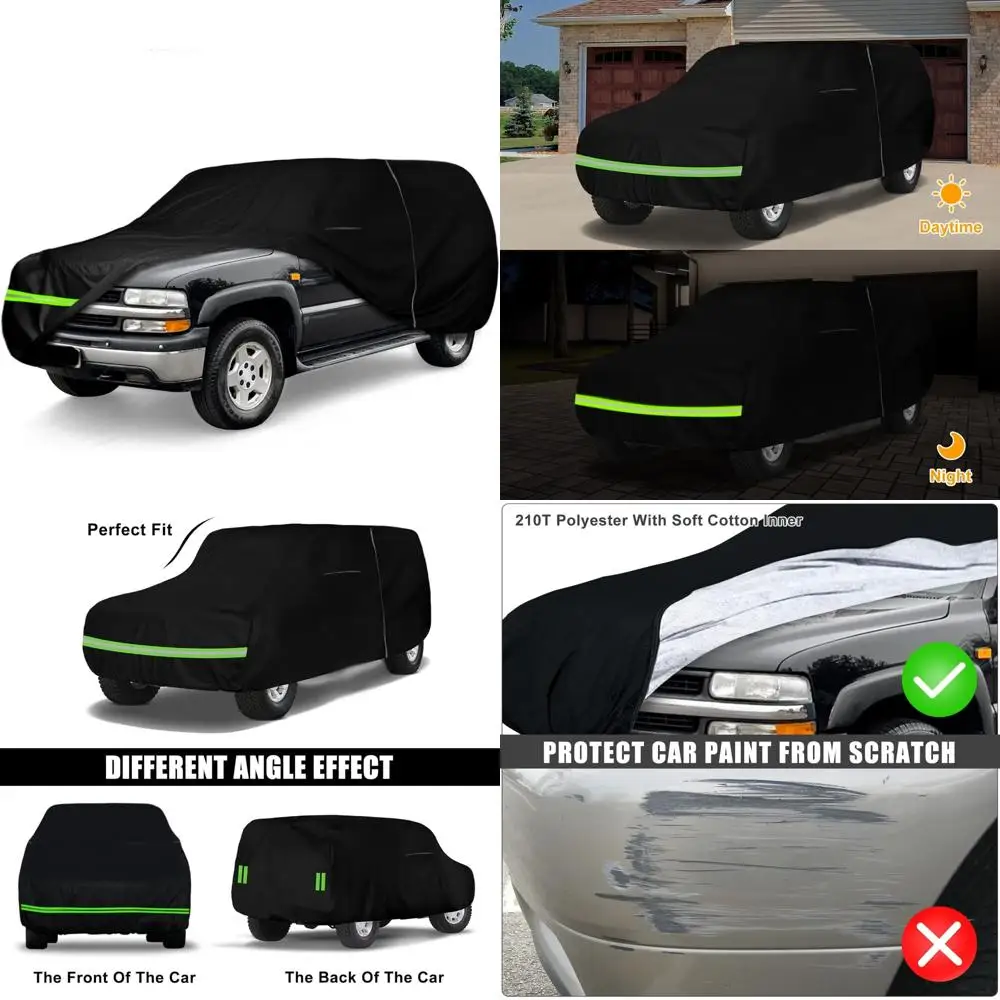 

Всепогодный 6-слойный универсальный автомобильный чехол для Tahoe, Yukon, Escalade 1992-2006 годов с дизайном на молнии