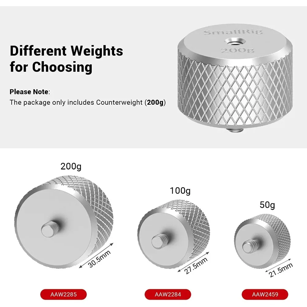 

Противовес SmallRig (200 г) для DJI RS3RS3, проронин SRSC 2RS2Ronin-SC для стабилизатора Zhiyun Gimbal с 14 резьбой AAW2285