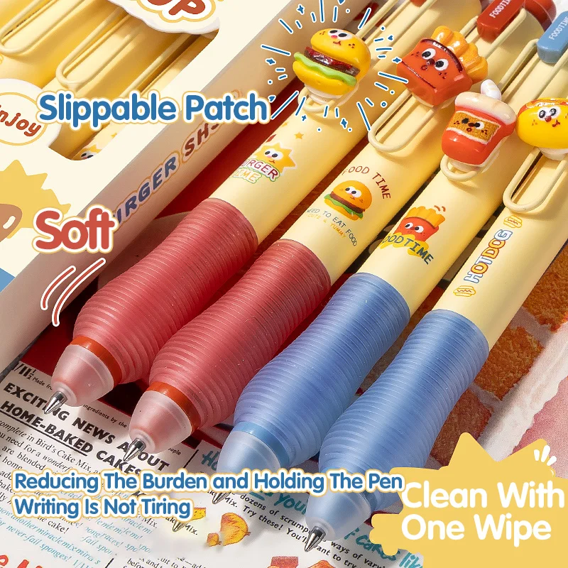 قلم حبر جاف قابل للغسل ، قلم محايد لطلاب المدارس الابتدائية ، ممارسة الكتابة ، سهل الاحتكاك ، قابل للمسح ، 4 روض #2
