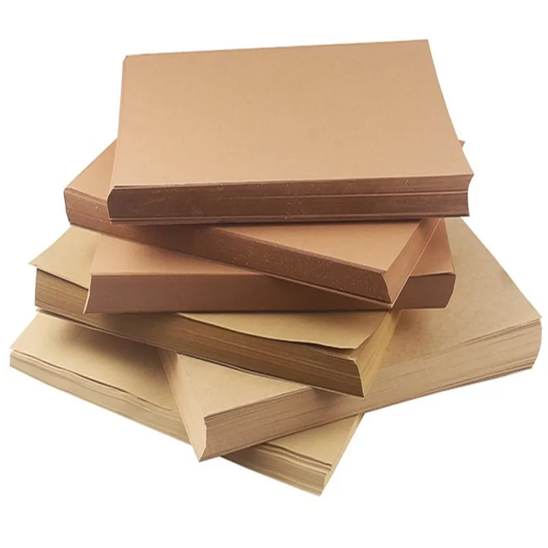 A4 Kraft Paper Hard Raw Wood Pulp Paper DIY Handmake Craft Card Paper Thick Paperboard Cardboard Packaging Decorations Paper