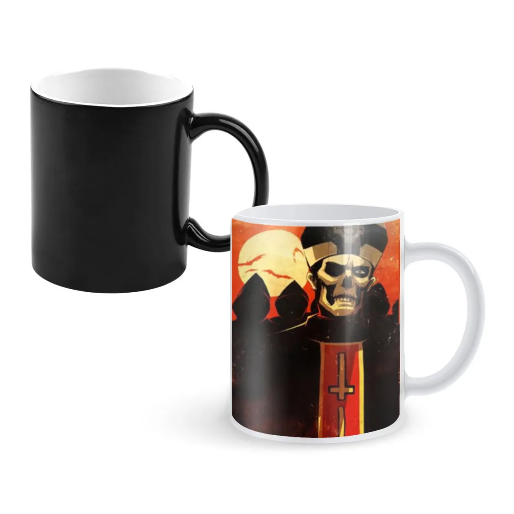 Ghost Band Classic Anime Creativity Change Color Chang mug Ceramic mug Hot Coffee Cup Breakfast Cup mug Friend Gift