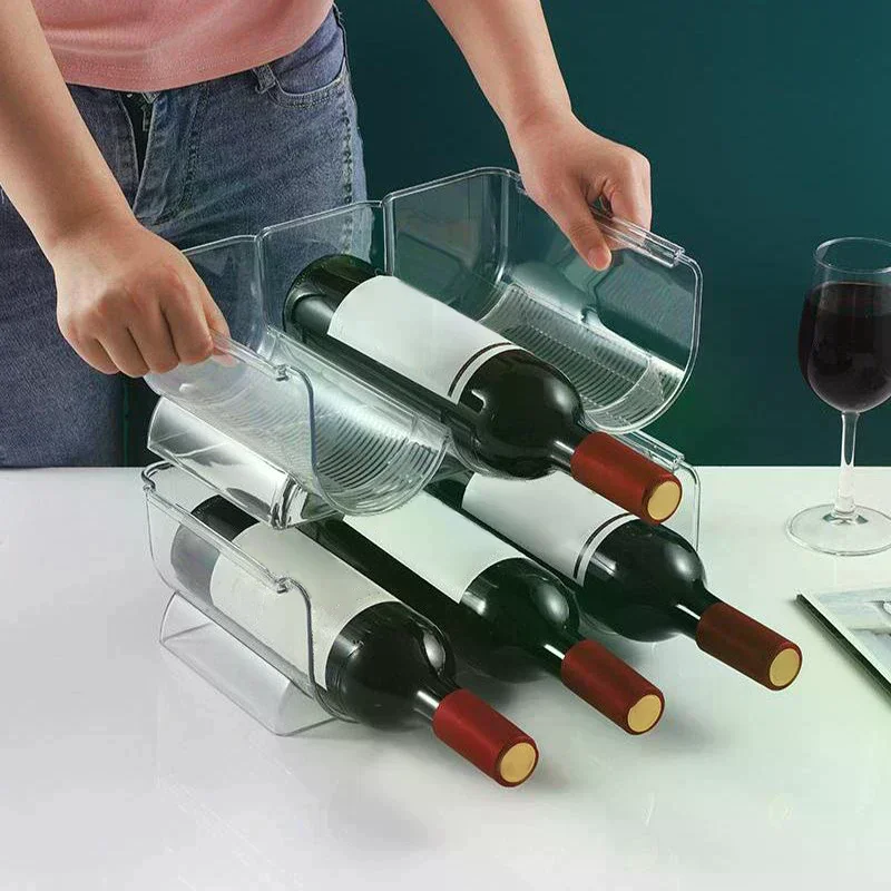 Storage Rack Stackable Wine Bottle Holder Wine Cabinet Counter Holder Red Wine Storage Stand Champagne Wall Stand Wine