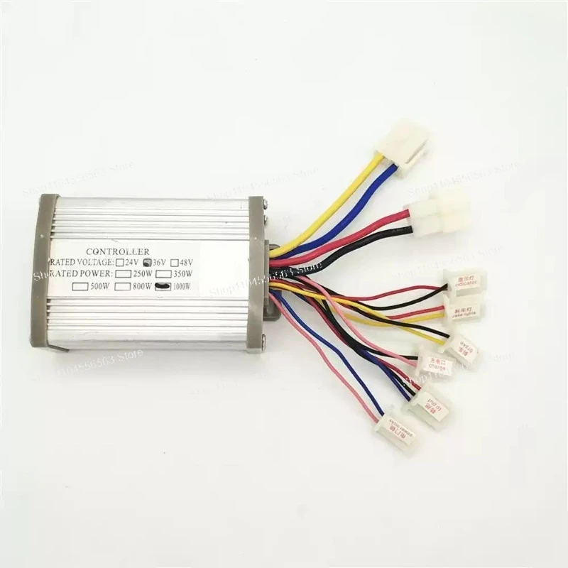 800W DC Brushed Motor Controller for Electric Tricycles - 24V/36V/48V, 8-Connector Drive Box, Low Braking
