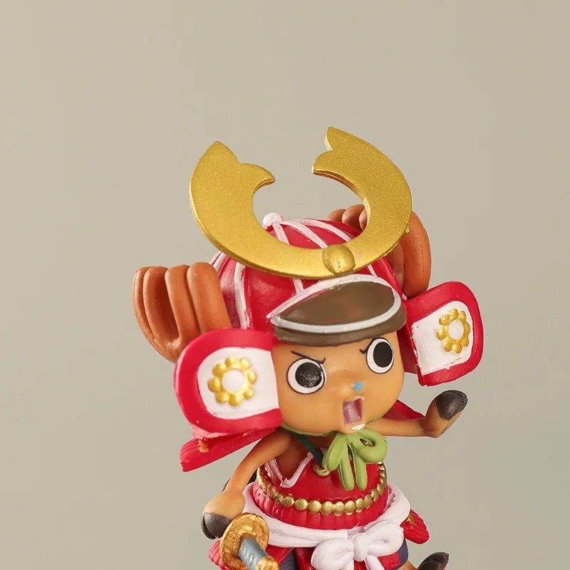 Bandai 7 centimetri Anime One Piece Rufy Chopper Figura Samurai vestito Figurine Action Figurine PVC Modello Collezione di Bambole Giocattolo Regalo Per Bambini