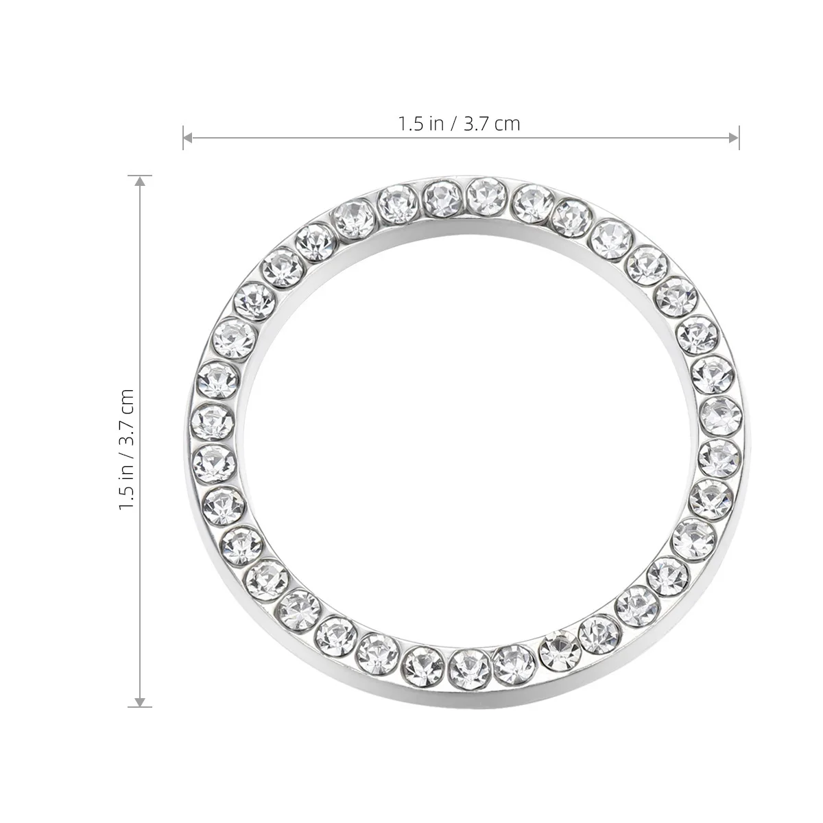 

1pcs Car Engine Start Stop Button Ring Crystal Rhinestone Bling Decor Accessory For Auto Ac Knob Radio Switch White