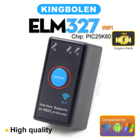 KINGBOLEN ELM327 Button 4MHz PIC18F25K80 Chip V1.5 Bluetooth Wifi ELM 327 OBDII Diagnostic Tool for IOS Android OBD2 Scanner