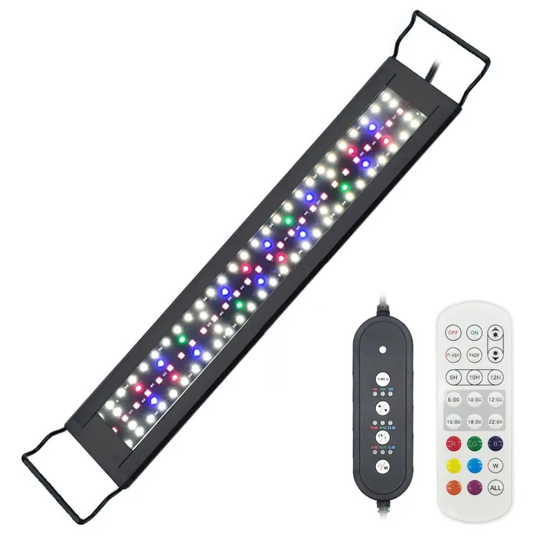 LED Fish Tank Light Full Spectrum Plant Reef Aquarium Lamp Adjustable Sunrise and Sunset Fishbowl Lamps Aquariums Lighting