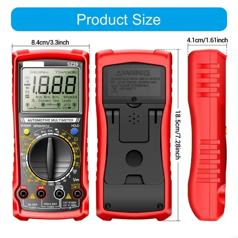 ABS Multimeter Car Circuit Multimeter لتحليل دائرة السيارات الدقيقة للفنيين والهندسة المهنية