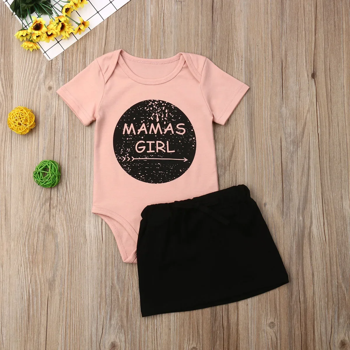 Summer Mamas Girl  Romper skirts 2pcs Outfits