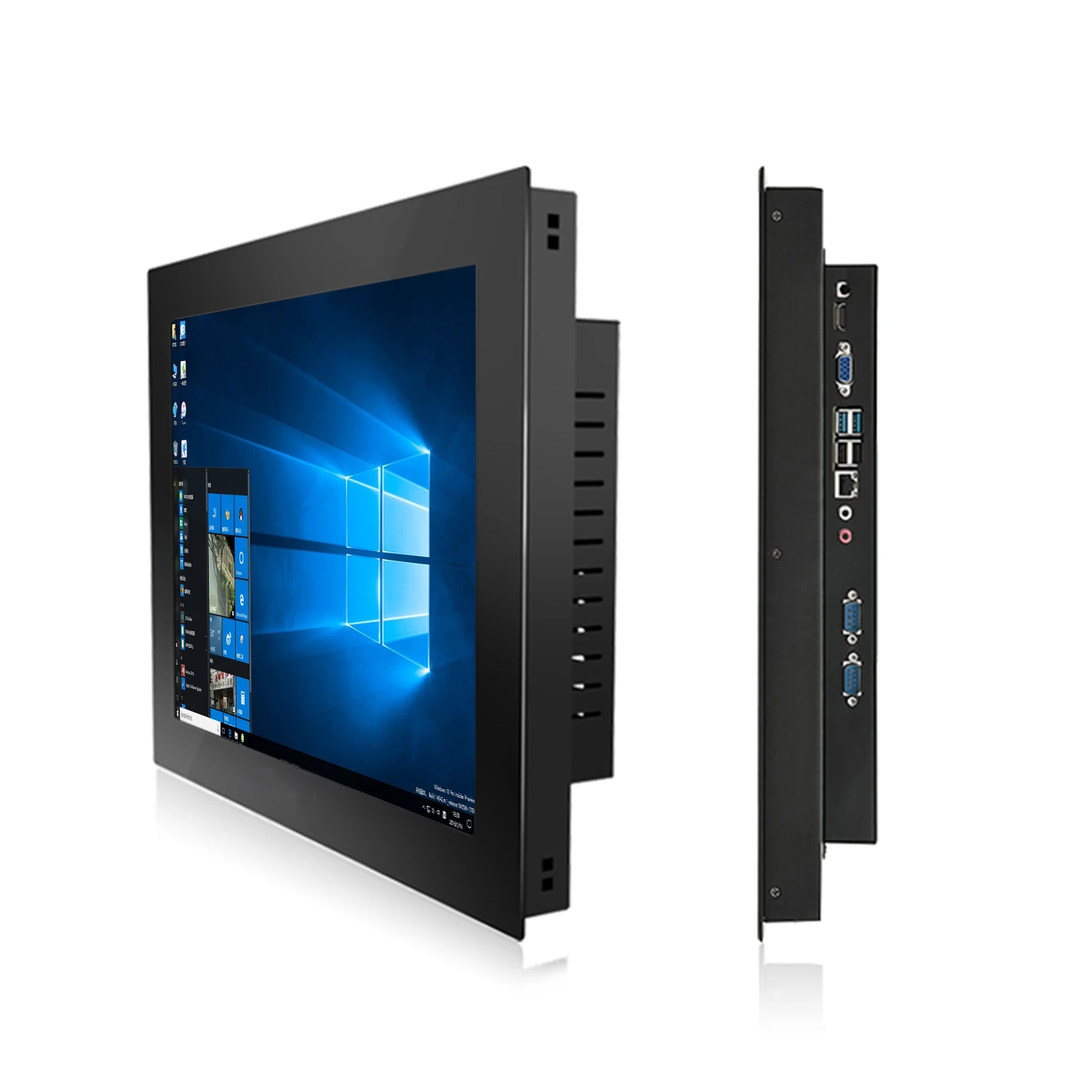14 inch industrial all-in-one pc panel mini computer with resistive touch screen built-in WiFi RS232 COM for Win10 Pro 1366*768