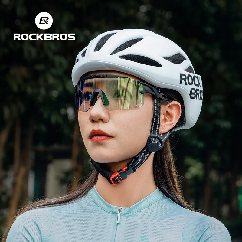 ROCKBROS Photochromic Cycling Glasses for Men Women All-Day Cycling Fashion Half-Frame UV Protection Ultra-Light Sunglasses Road