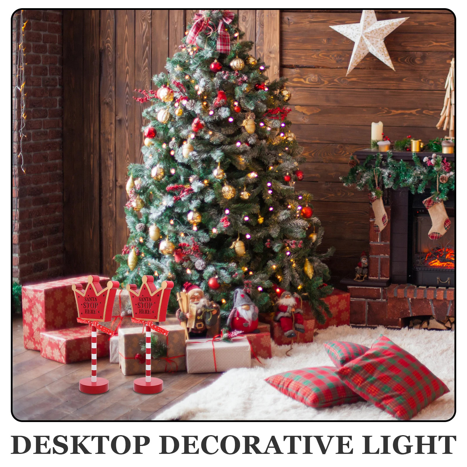 

Christmas Decorations Light Xmas Wooden Lamp Festive Home Decor For Living Room Bedroom Study Night Light