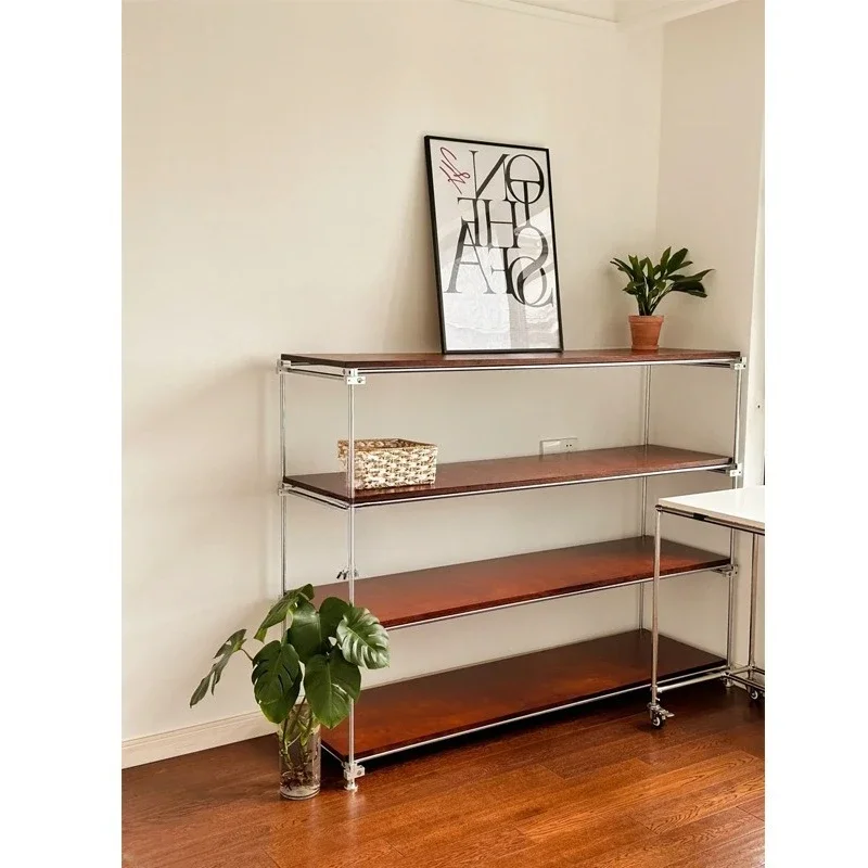 Medieval shelf Floor-to-ceiling multi-layer optical axis stainless steel potted plant rack Small apartment household