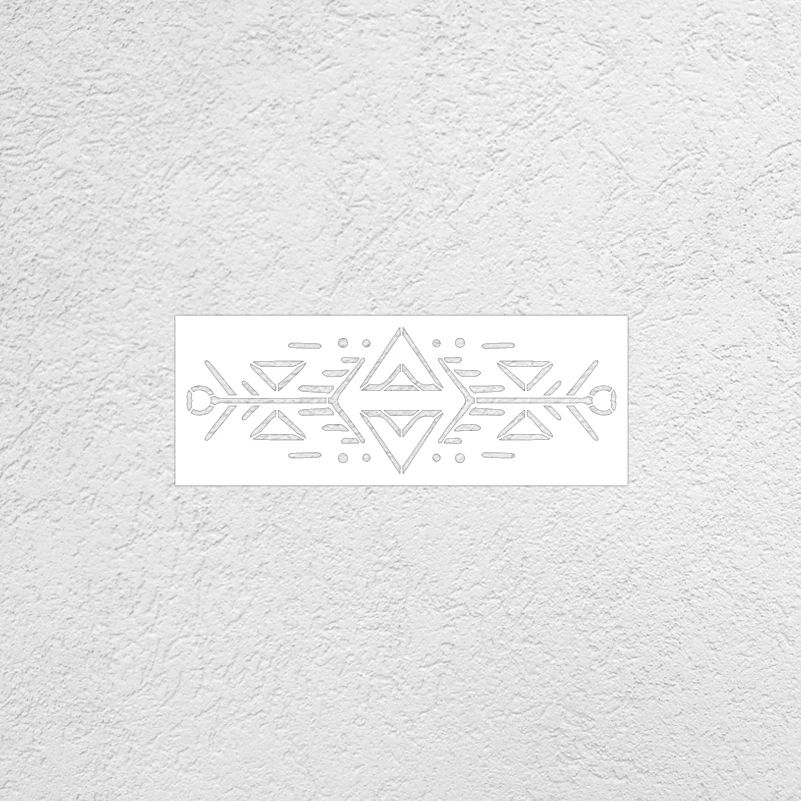 58cm - 115cm Stencil For Plaster Painting Template To Paint Decors Vintage Retro Traditional Border Divider African S348