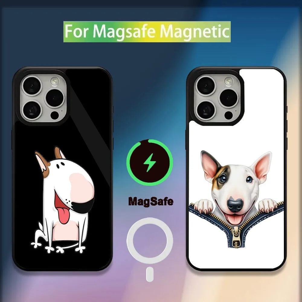 Dog Pet Bull Terrier Phone Case For iPhone 16,15,14,13,12,11,Plus,Pro,Max,Mini Magsafe Magnetic Wireless Charging