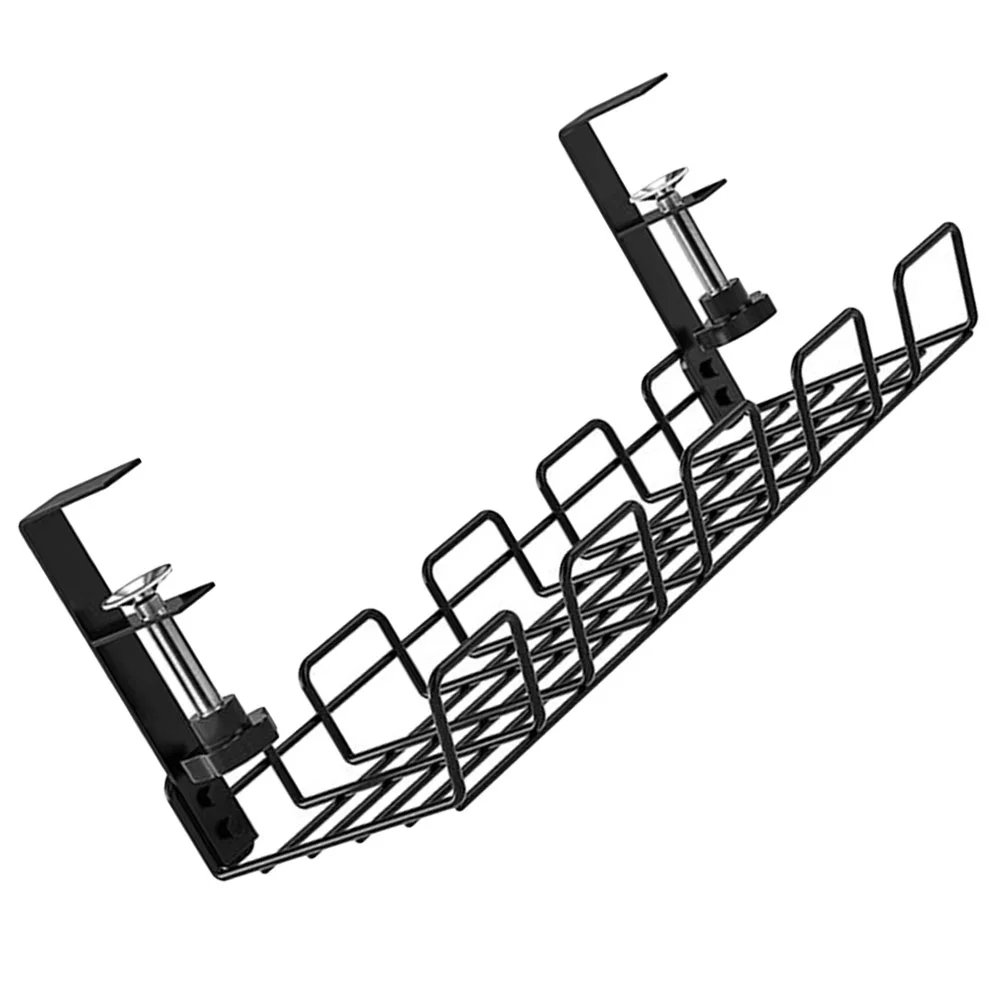 

under Table Shelf Power Line Organizer Desk Cable Management Tray Treadmills Carbon Steel Office Storage Rack Wire