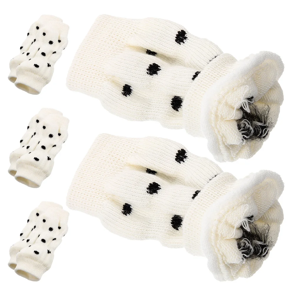 

8Pcs Protective Dog Socks Adjustable Pet Leg Warmers for Puppies Small Dogs Outdoor Clean Maintenance Set