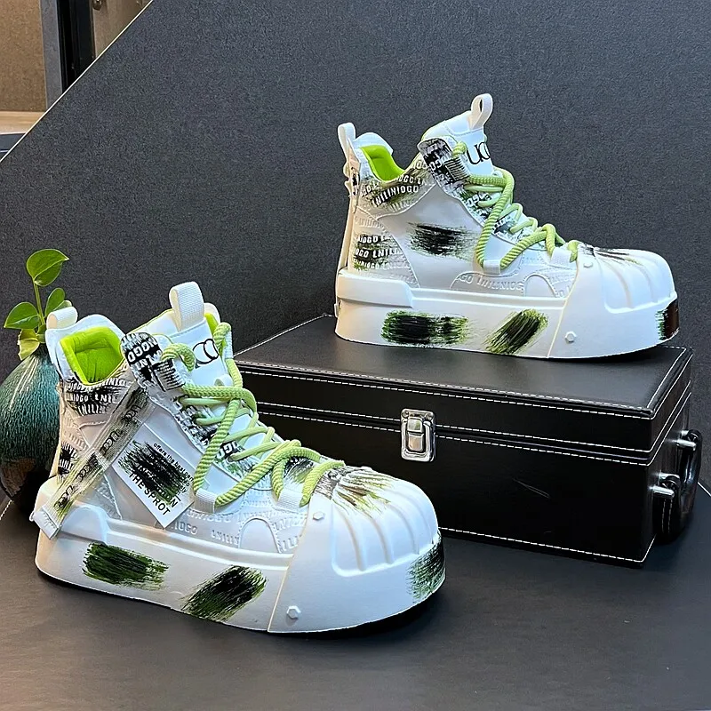 

Новое поступление, мужские модные повседневные ботильоны, весенне-осенние роскошные дизайнерские молодежные трендовые грязные белые кроссовки в стиле ретро