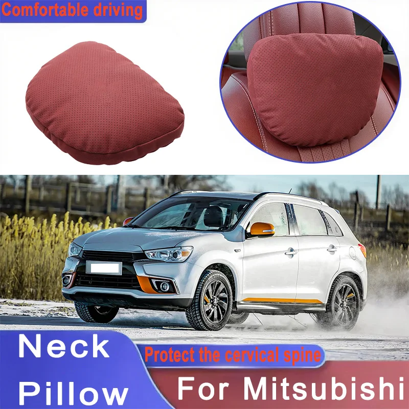 

Car Headrest Neck Support Seat Lumbar Cushion Neck Pillow For Mitsubishi Outlander Pajero ASX Lancer Evolution X L200 Ralliart