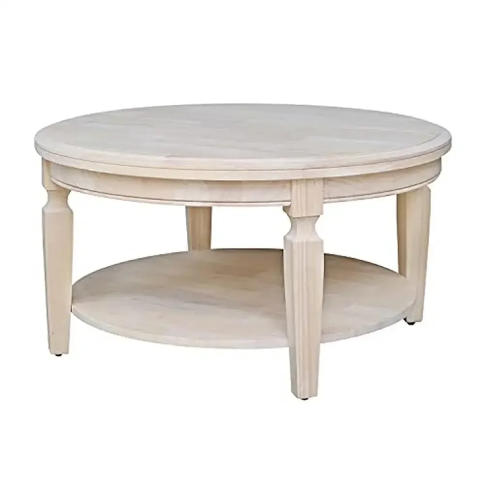 IC International Concepts Vista Round Unfinished Coffee Table