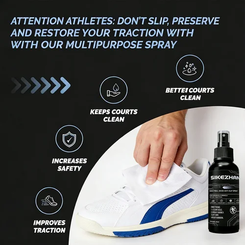 Imagen 2 del producto Spray de Agarre para Zapatillas 2 en 1 y Rejuvenecedor de Suelas. Fórmula de Tracción Antideslizante. Restaura el Agarre y Maximiza tu Rendimiento en la Cancha