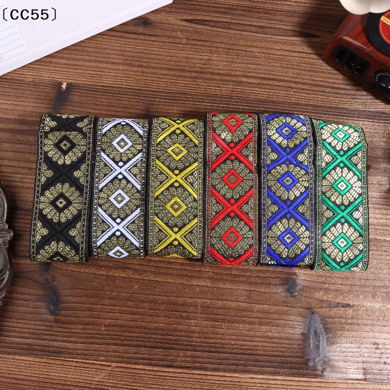 

7Meters*5CM Vintage Ethnic Embroidery Ribbon Boho Lace Trim DIY Clothes Bag Accessories Embroidered Fabric〔CC55〕
